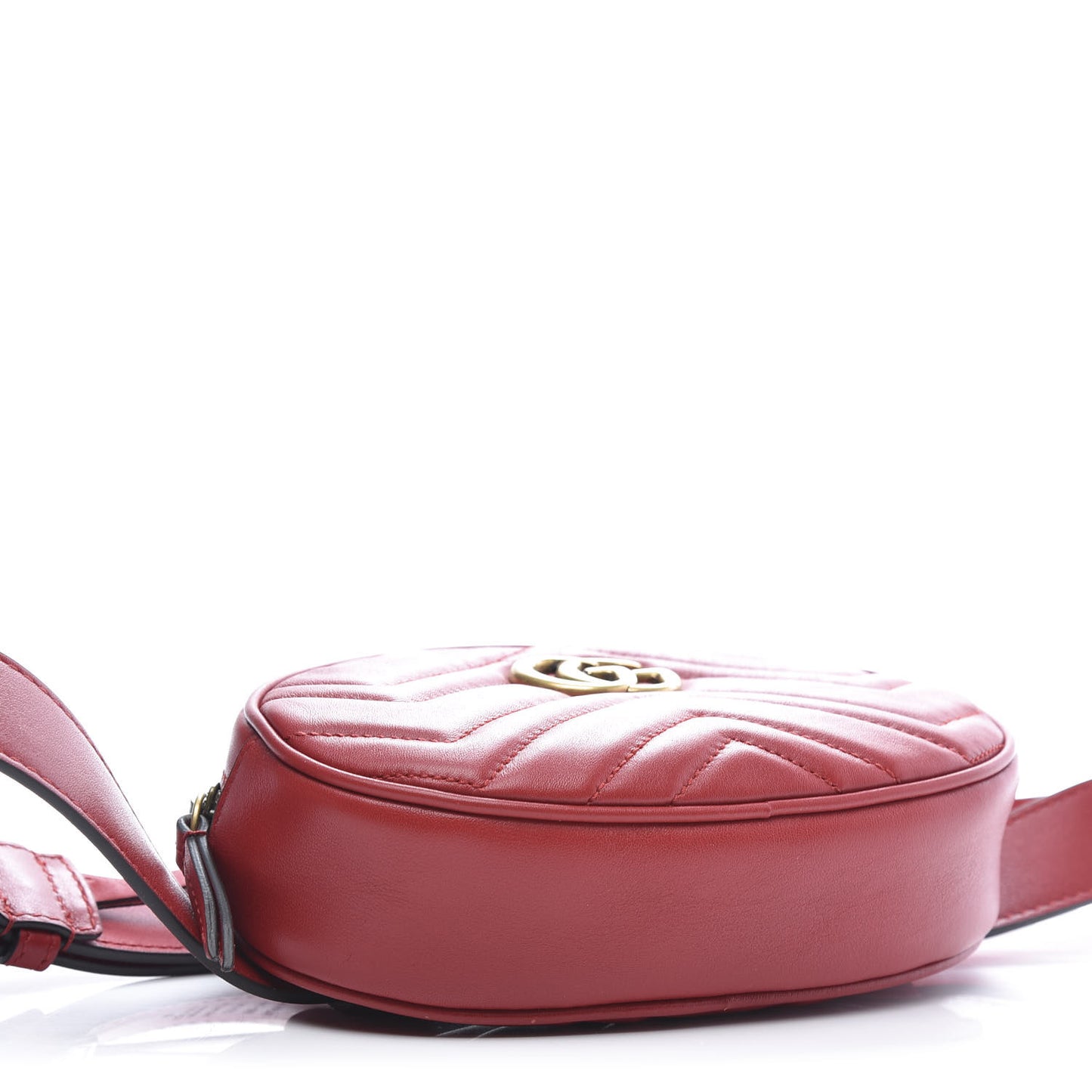 Calfskin Matelasse GG Marmont Belt Bag 95 38 Hibiscus Red