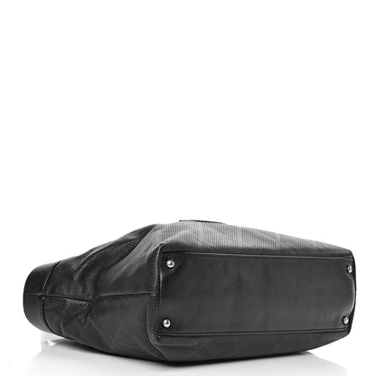 Chanel Goatskin Perforated Large CC Tote Black 4 of 14