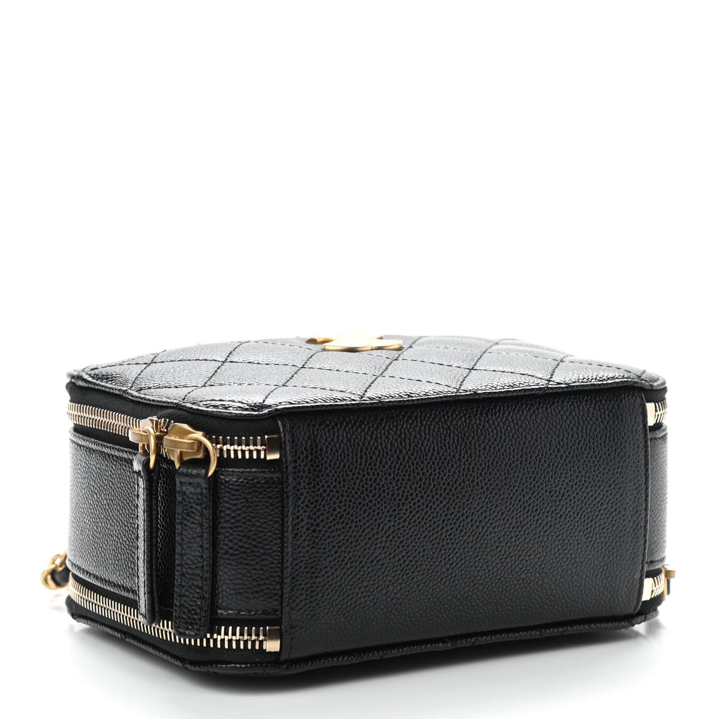 Caviar Quilted Mini Pick Me Up Vanity Case Black