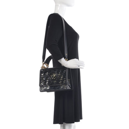 Fendi TPU FF Vitello Century F is Fendi Kan I Shoulder Bag Black 2 of 9