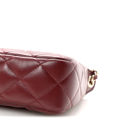 Chanel Lambskin Quilted Clutch With Chain Burgundy 10 of 11