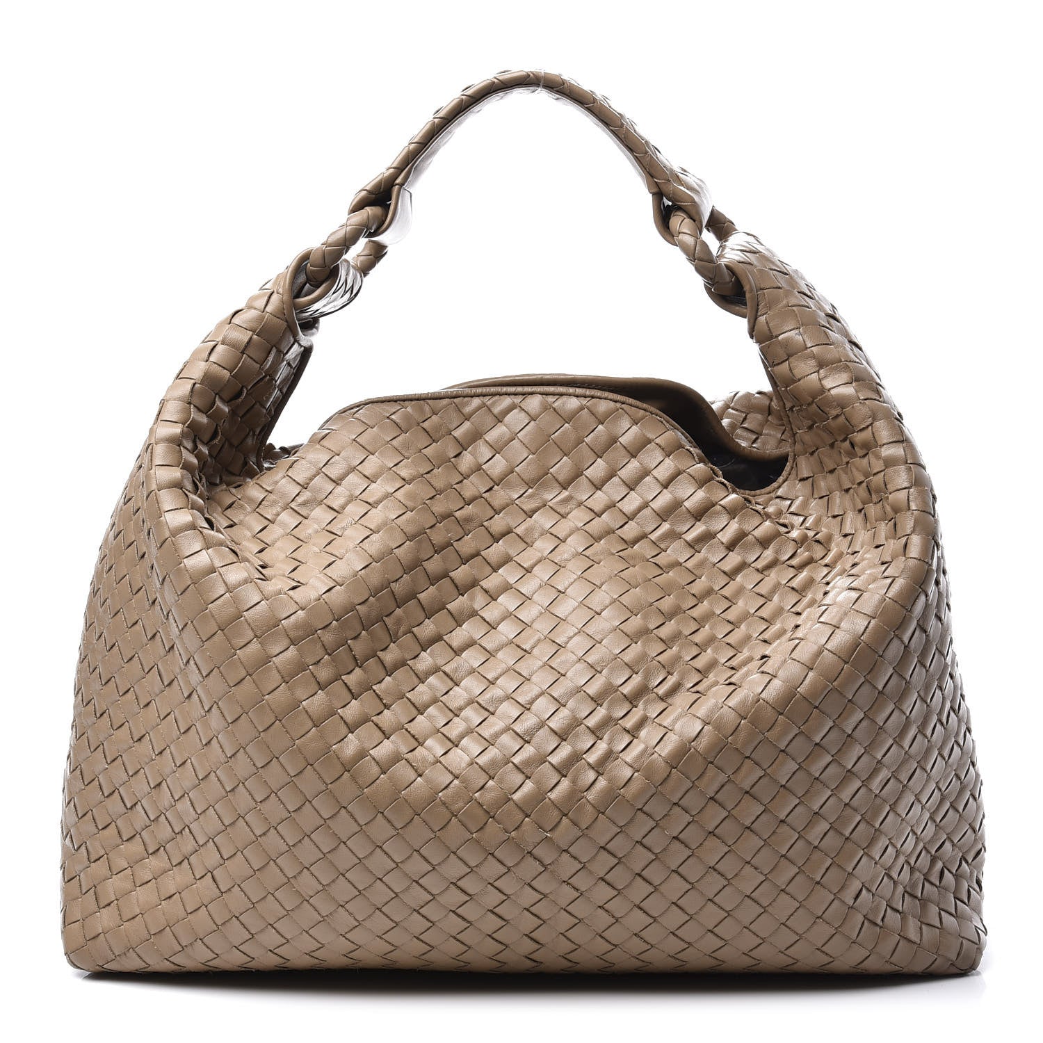 Bottega Veneta Nappa Intrecciato Sloane Hobo Walnut 1 of 8