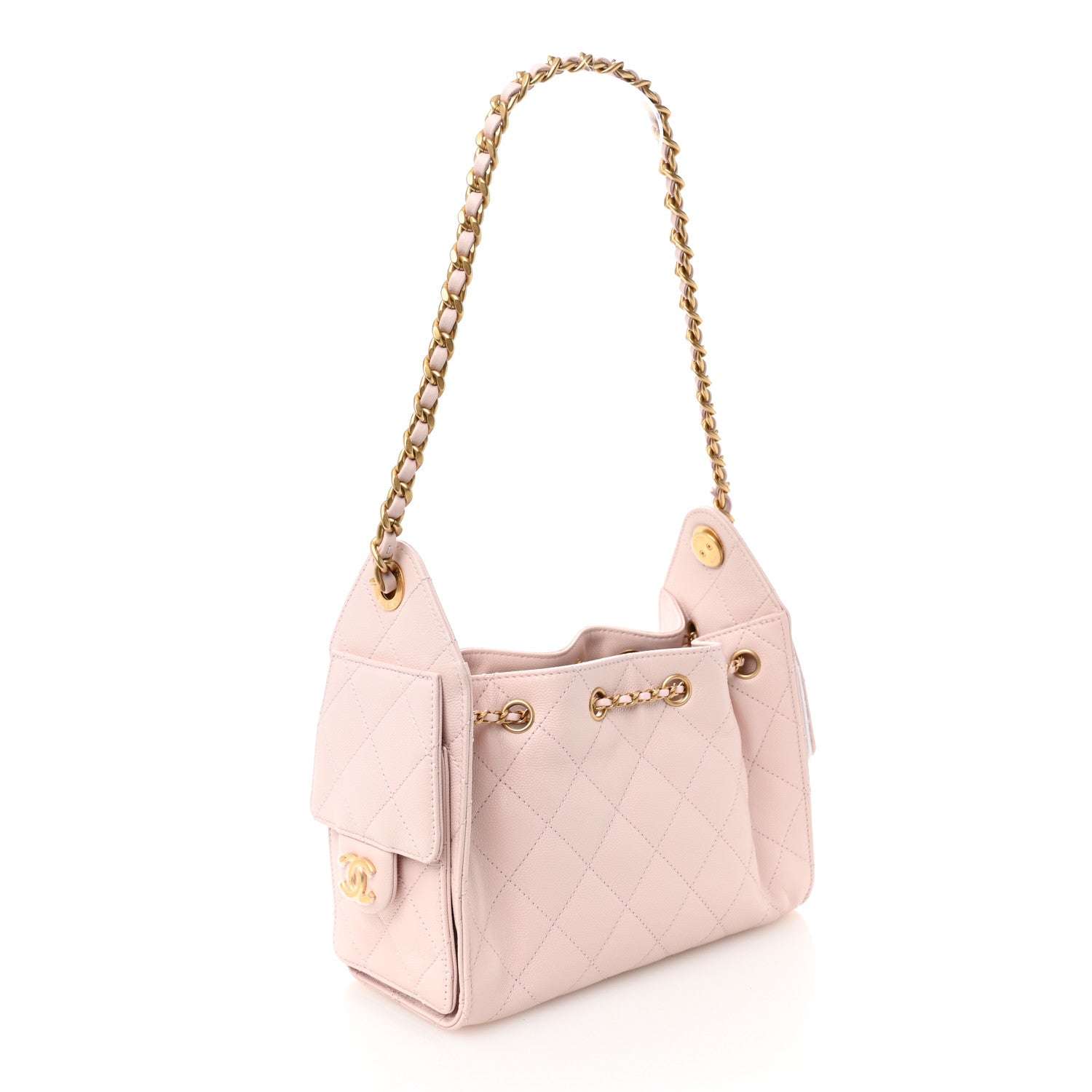 Chanel Caviar Quilted Mini Chanel 25 Handbag Light Pink 3 of 20