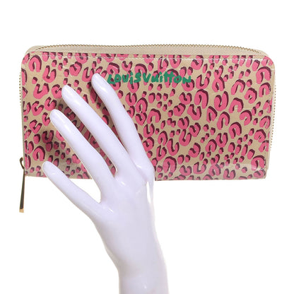 Louis Vuitton Vernis Leopard Zippy Wallet Blanc Corail 2 of 7