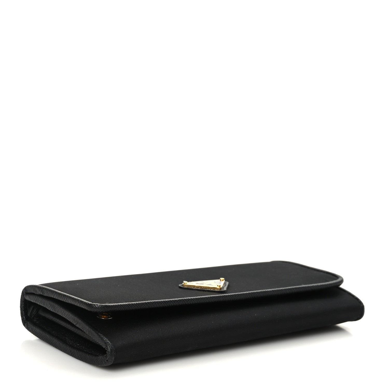 Prada Tessuto Nylon Soft Calf Continental Flap Wallet Black 5 of 8