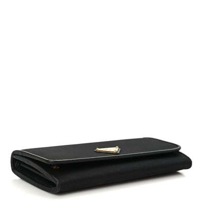 Prada Tessuto Nylon Soft Calf Continental Flap Wallet Black 5 of 8