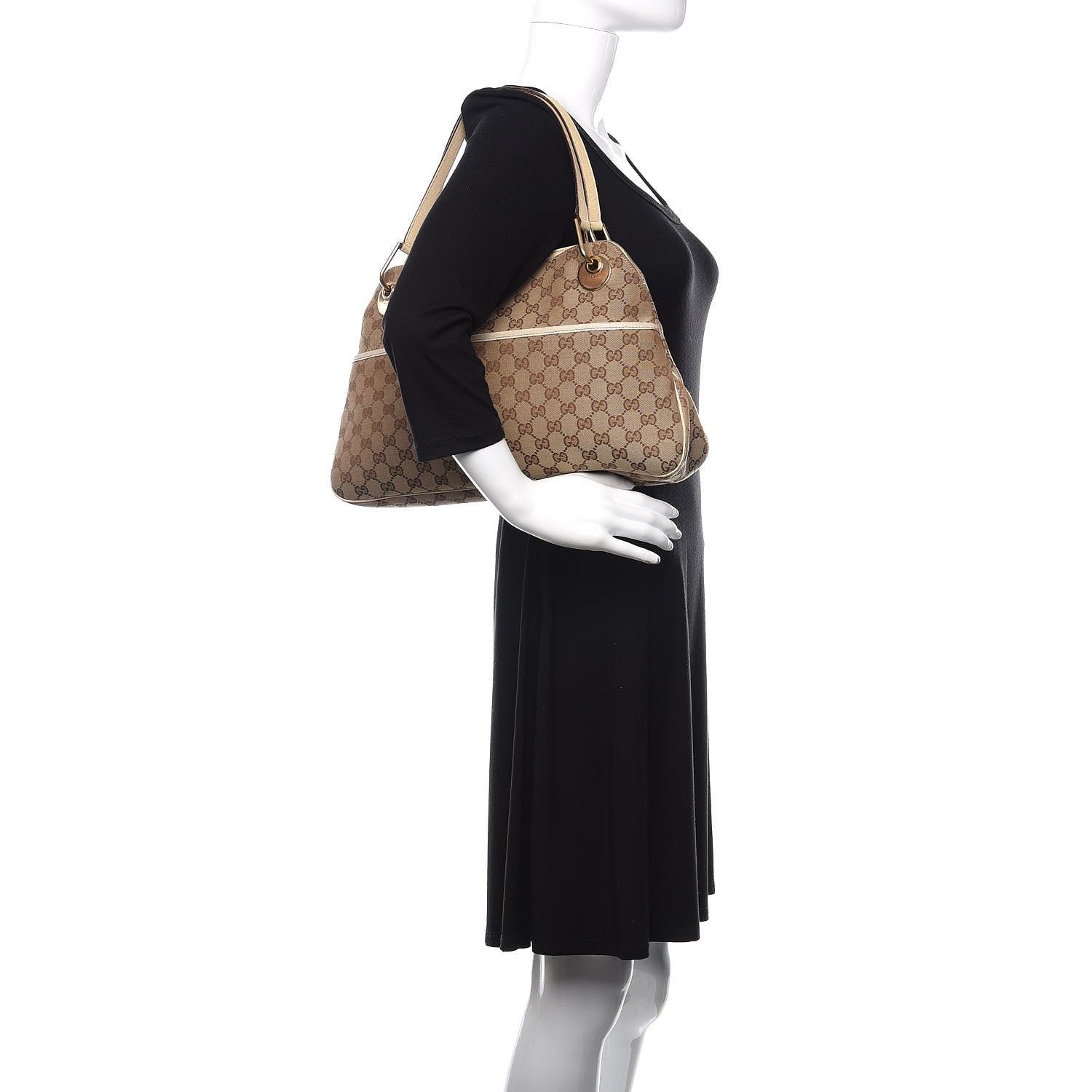 Gucci Monogram Medium Eclipse Shoulder Bag Off White 2 of 15