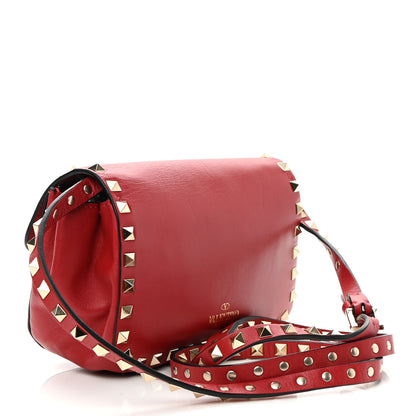 Valentino Garavani Vitello Mini Rockstud Flap Saddle Crossbody Bag Rosso Valentino 4 of 9