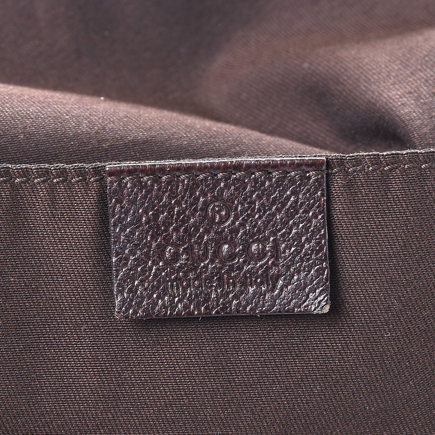 GG Monogram Medium Web Handle Vertical Tote Bag Dark Brown