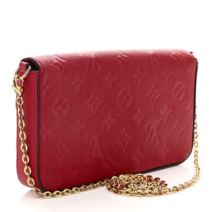 Louis Vuitton Empreinte Pochette Felicie Chain Wallet Scarlet 4 of 12