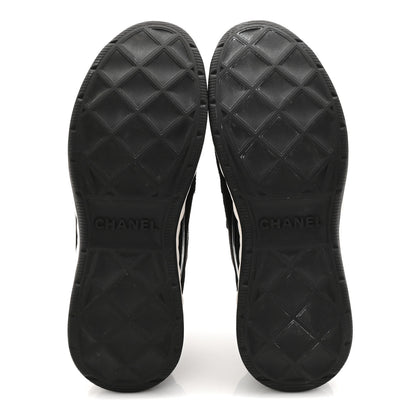 Chanel Fabric Suede CC Sneakers 39 Black 6 of 10