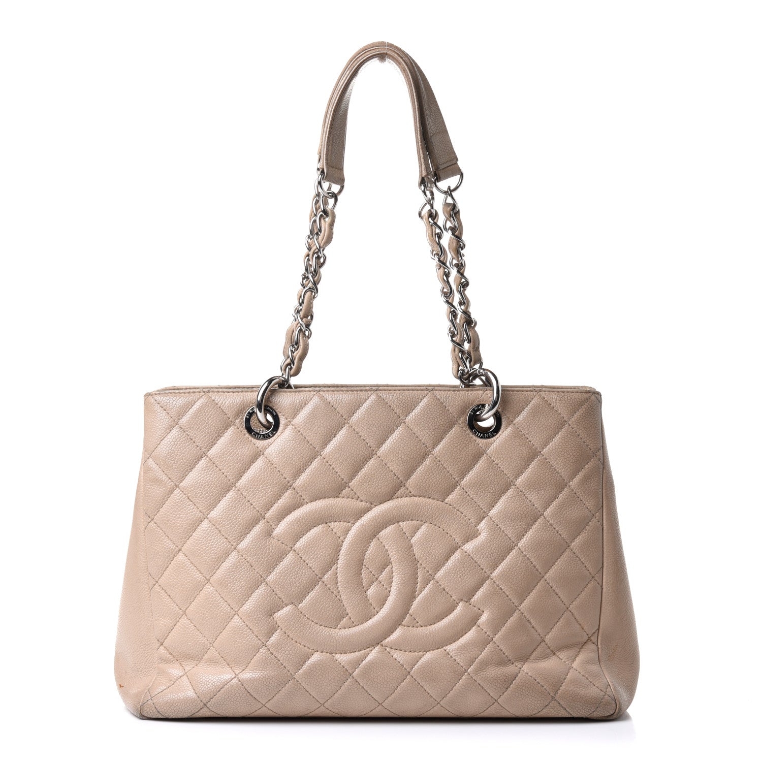 Chanel Caviar Quilted Grand Shopping Tote GST Beige Clair 1 of 15