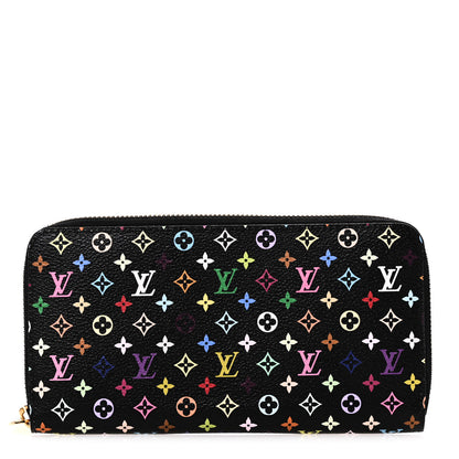 Louis Vuitton Monogram Multicolor Zippy Wallet Black Violet 1 of 9