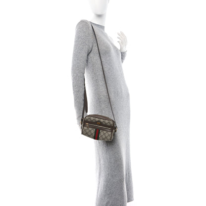 Gucci GG Supreme Monogram Web Mini Ophidia Shoulder Bag Brown 2 of 14