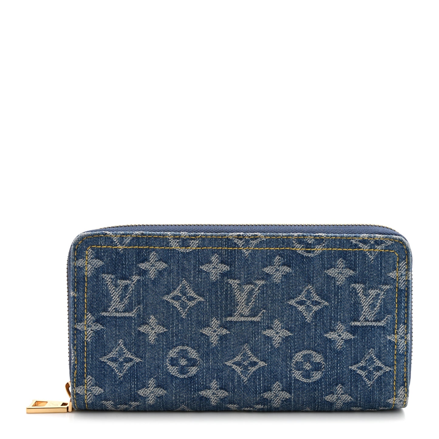 Monogram Denim Zippy Wallet NM Blue