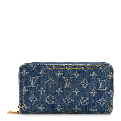 Louis Vuitton Monogram Denim Zippy Wallet NM Blue 1 of 10