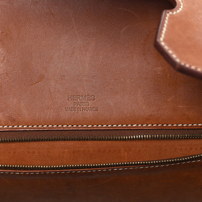 Hermes Toile Natural Barenia Flag Birkin 35 Fauve 6 of 12