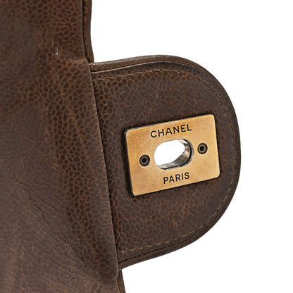 Chanel Crumpled Caviar Quilted Large Shiva Flap Brown 6 of 11