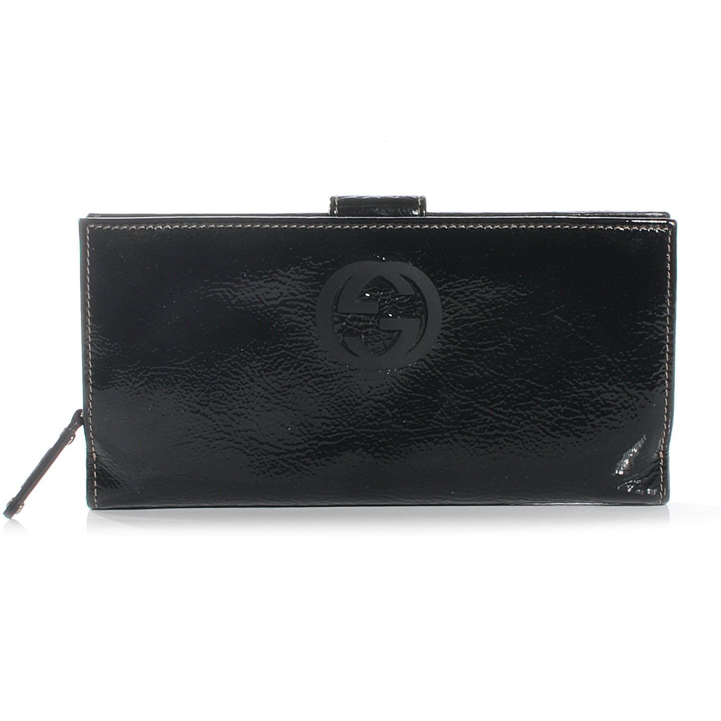 Patent Leather Blondie Continental Wallet Black