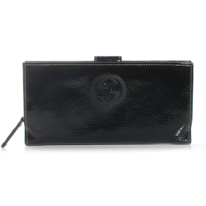Gucci Patent Leather Blondie Continental Wallet Black 1 of 7