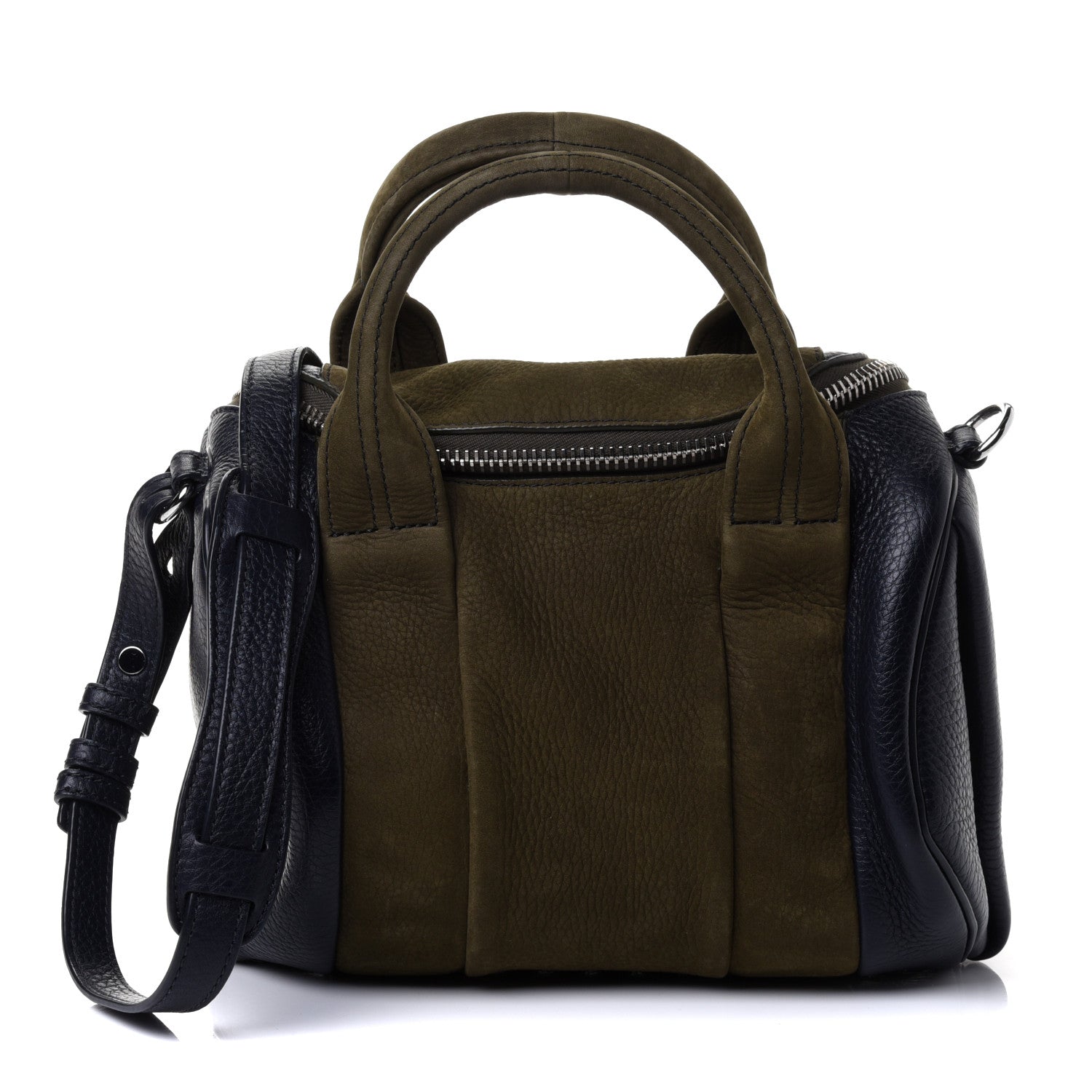 Alexander Wang Nubuck Soft Pebbled Calfskin Rockie Dark Grass 1 of 4