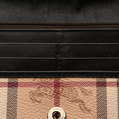 Burberry Haymarket Check Penrose Continental Wallet Brown 9 of 14