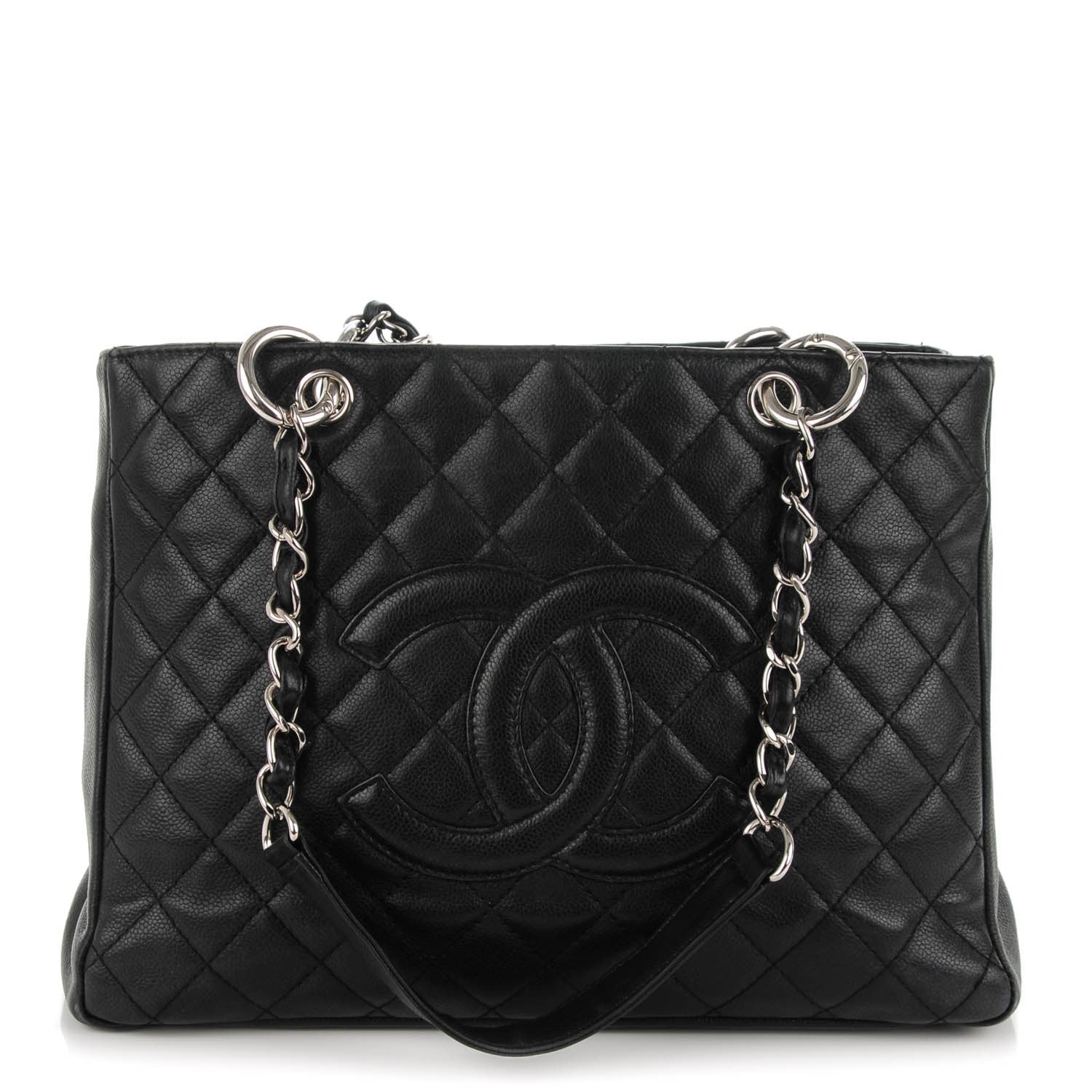 Chanel Caviar Quilted Grand Shopping Tote GST Black 1 of 17