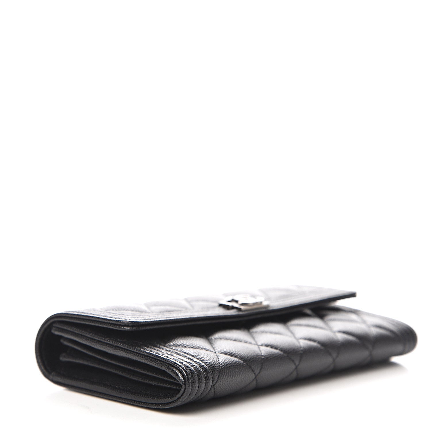 Chanel Caviar Quilted Boy Flap Wallet Black 3 of 8