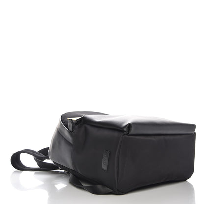 Fendi Nylon Vitello Liberty Vitello Dolce Monster Eyes Rounded Backpack Black Sunflower 4 of 7