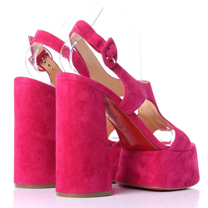 Christian Louboutin Veau Velours Foolish 130 Platform Sandals 40 Bomba 4 of 10