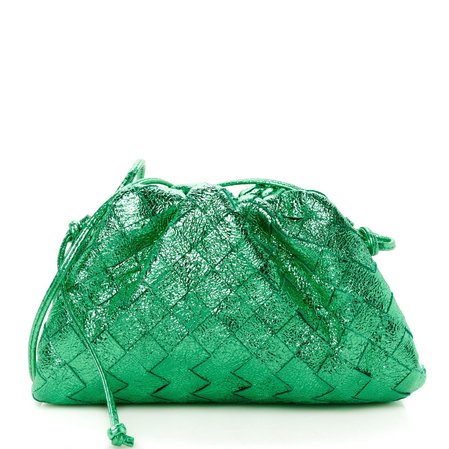 Metallic Nappa Intrecciato The Mini Pouch Parakeet