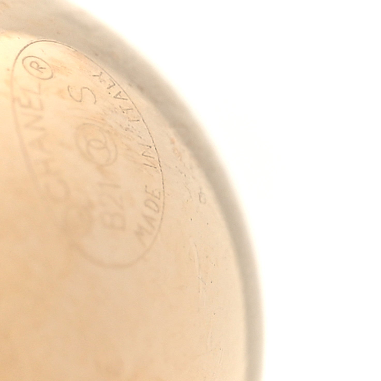 Chanel Metal Bead CC Stud Earrings Gold 4 of 4