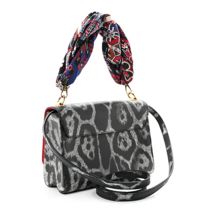 Louis Vuitton Calfskin Wild Animal Print Scarf Handle Twist Shoulder Bag MM 3 of 10