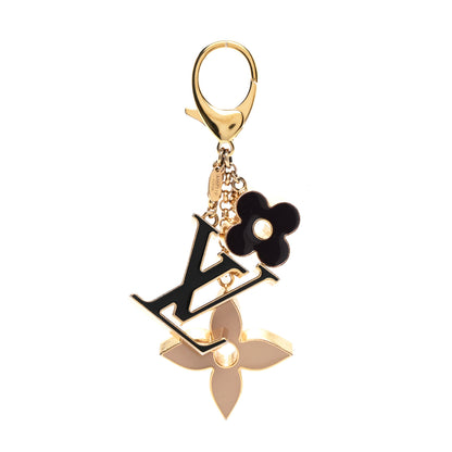 Louis Vuitton Metal Enamel Fleur De Monogram Bag Charm Dore 1 of 5