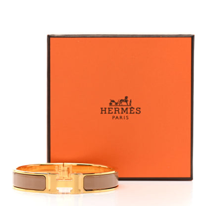 Hermes Enamel Narrow Clic Clac H Bracelet GM Marron Glace 6 of 6