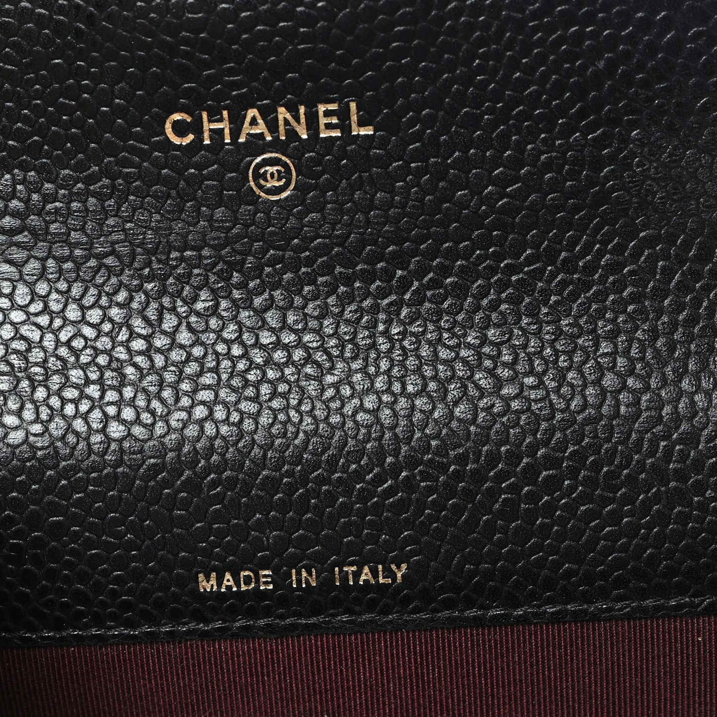 Caviar Quilted Flap Card Holder Wallet Black