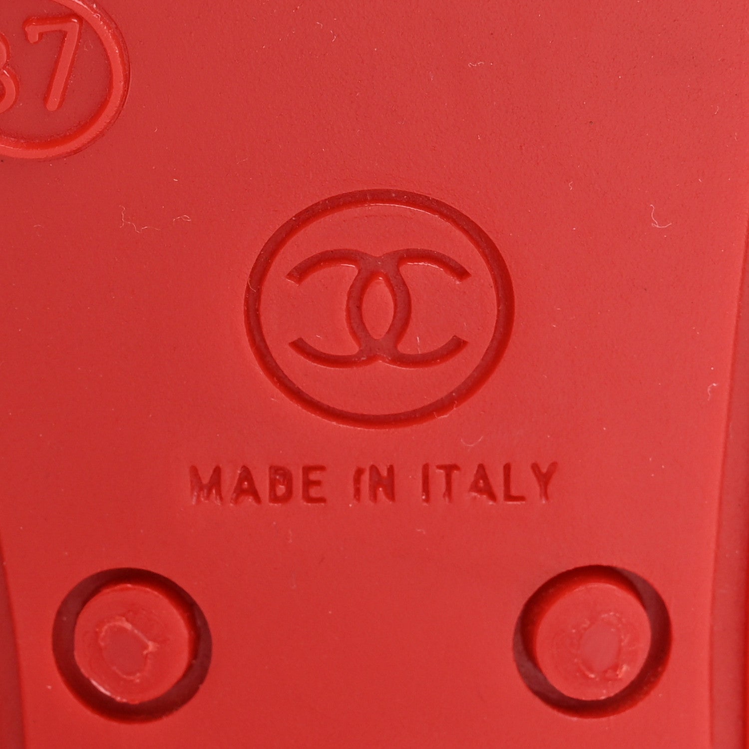 Chanel Rubber Camellia Rain Boots 37 Red 6 of 13