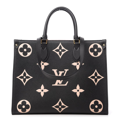 Louis Vuitton Empreinte Monogram Giant Onthego MM Black Beige 1 of 10