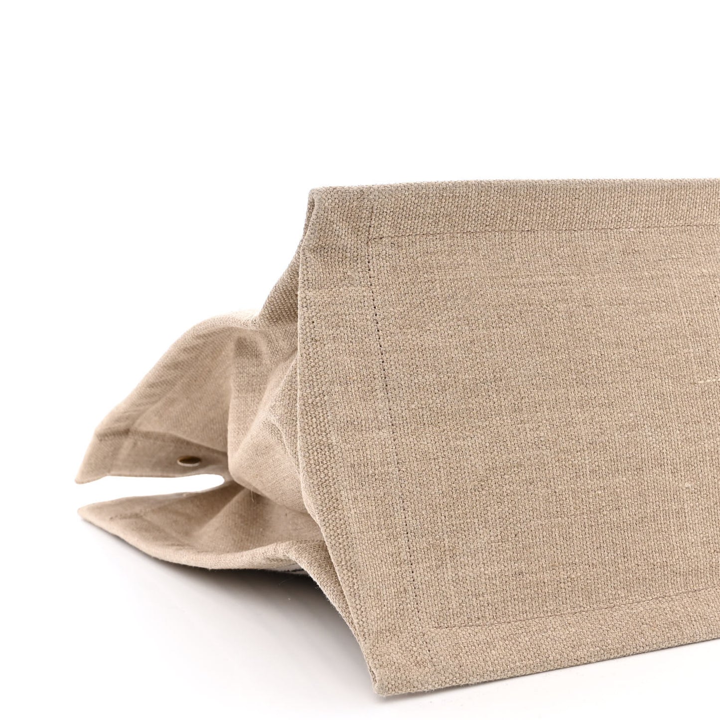 Embroidered Cotton Linen Rive Gauche Noe Tote Natural Black