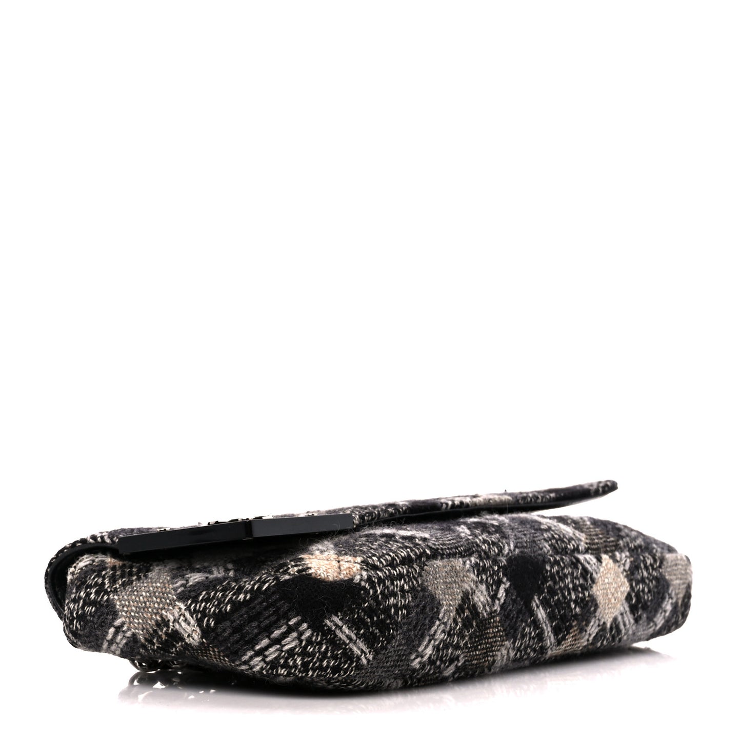 Tweed East West Flap Black White Beige