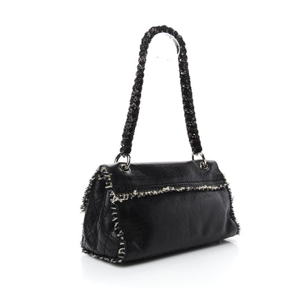 Chanel Tweed Calfskin Tweedy Single Flap Black 3 of 14