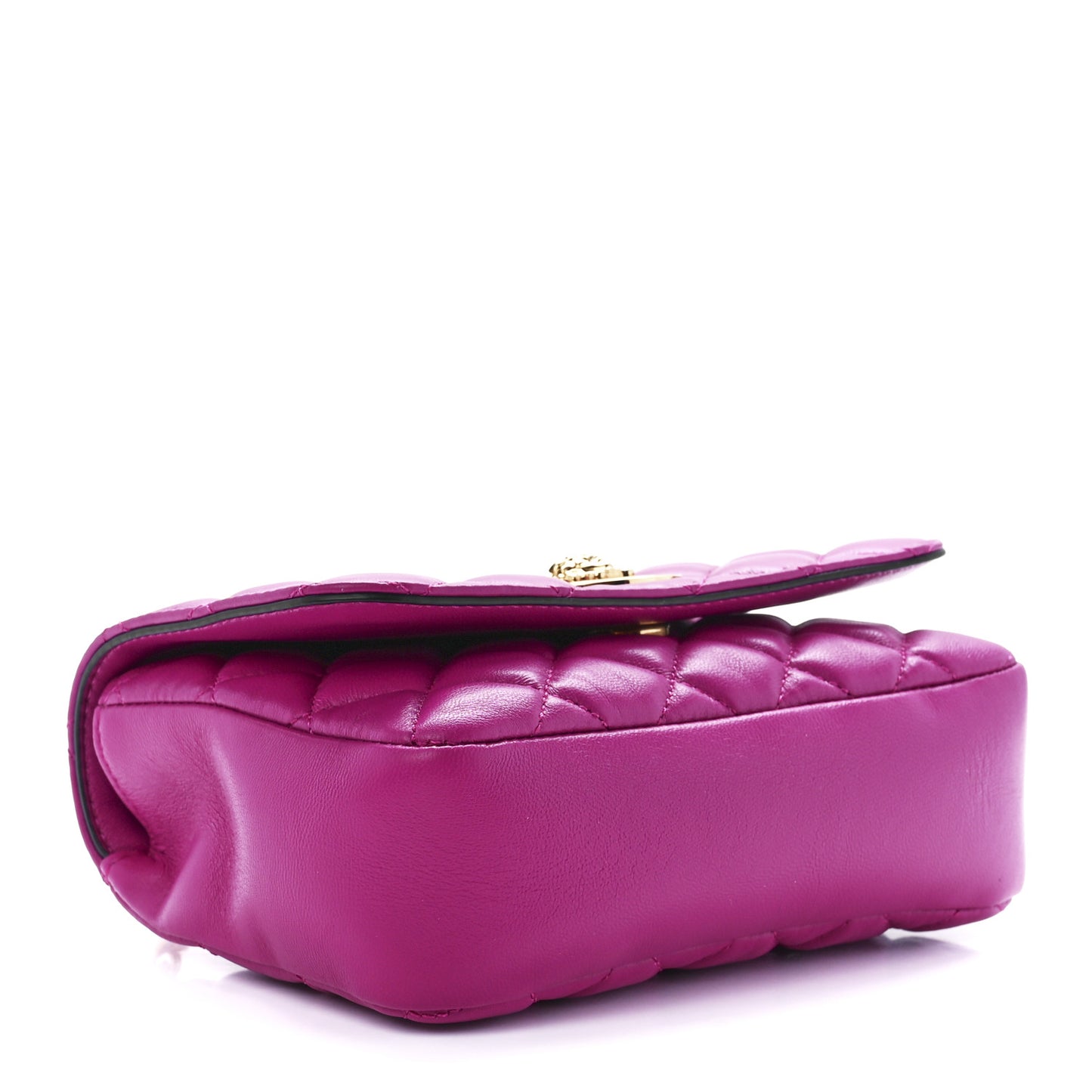 Nappa Quilted Small Medusa Chain Crossbody Pink