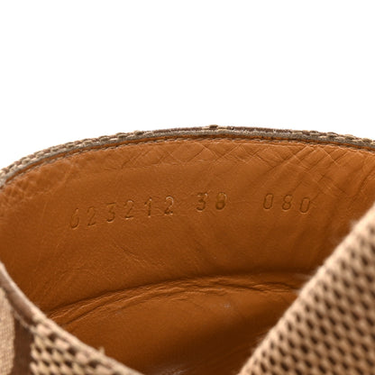Gucci Monogram Maxi GG Angelina Platform 55mm Slide Sandals 38 Camel Ebony 9 of 9