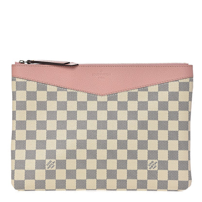 Louis Vuitton Damier Azur Daily Pouch Rose Poudre 1 of 8