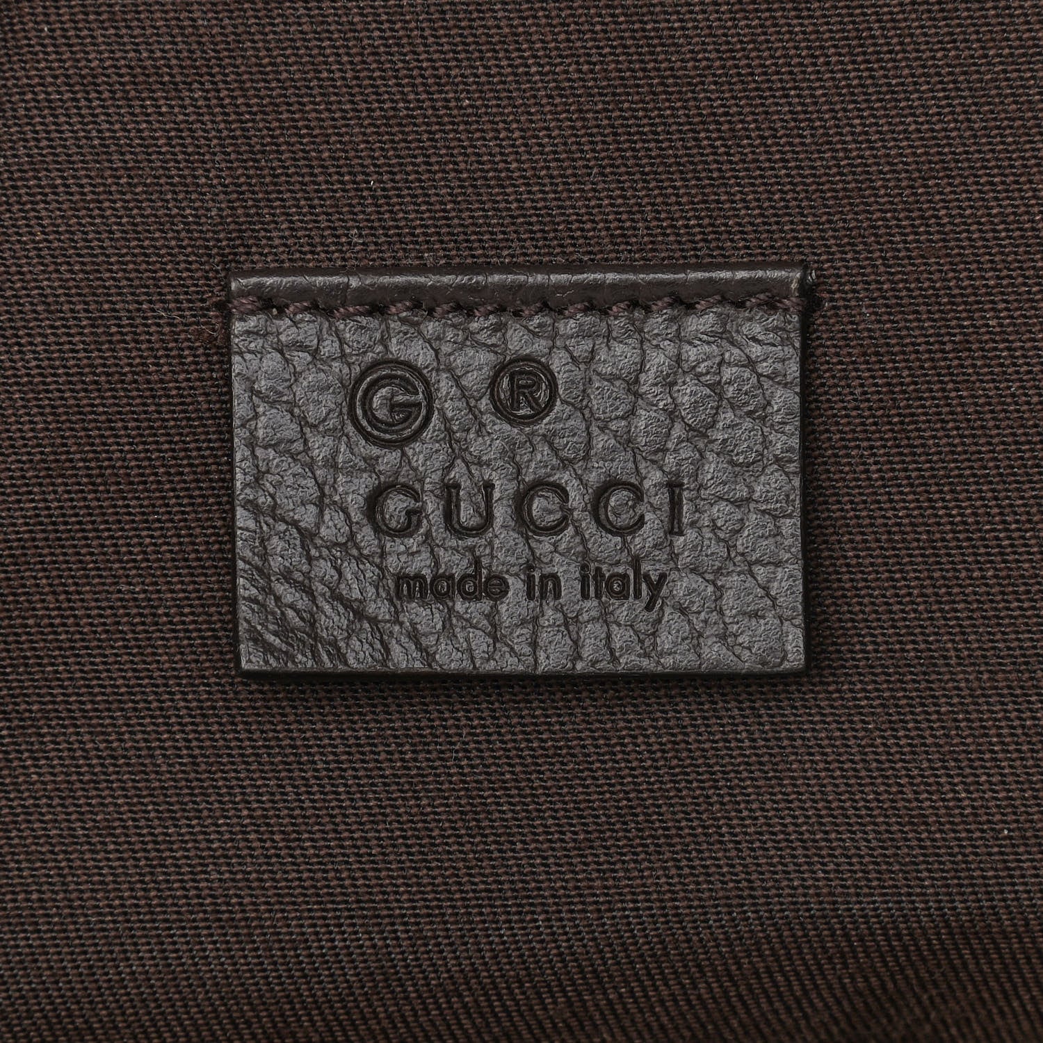 Gucci Monogram Dollar Calfskin O Drawstring Backpack Beige Ebony Testa di Moro Dark Chocolate 6 of 9