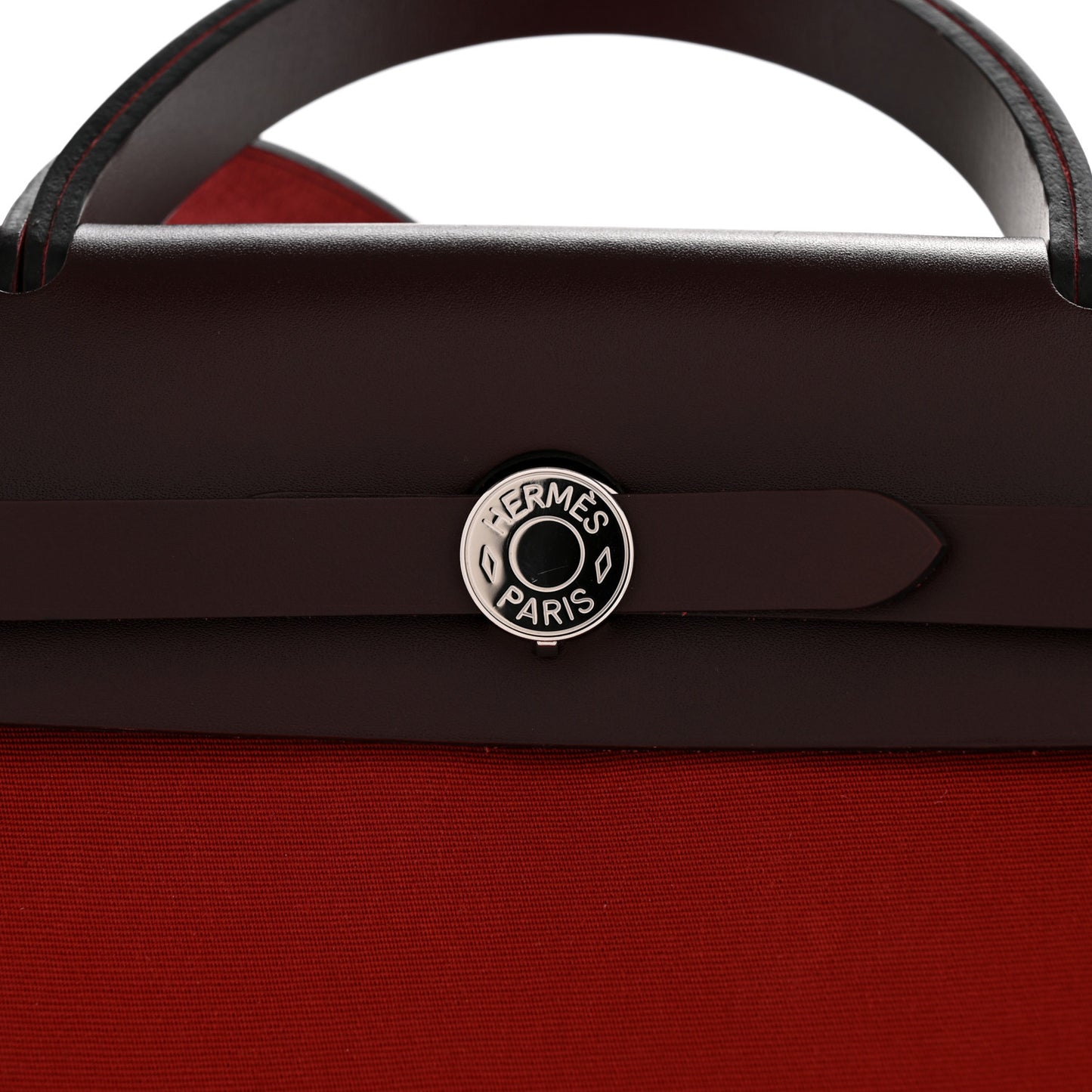 Military Toile Vache Hunter Tri-Color Herbag Zip Retourne 31 PM Rouge H Rouge Sellier Rose Mexico