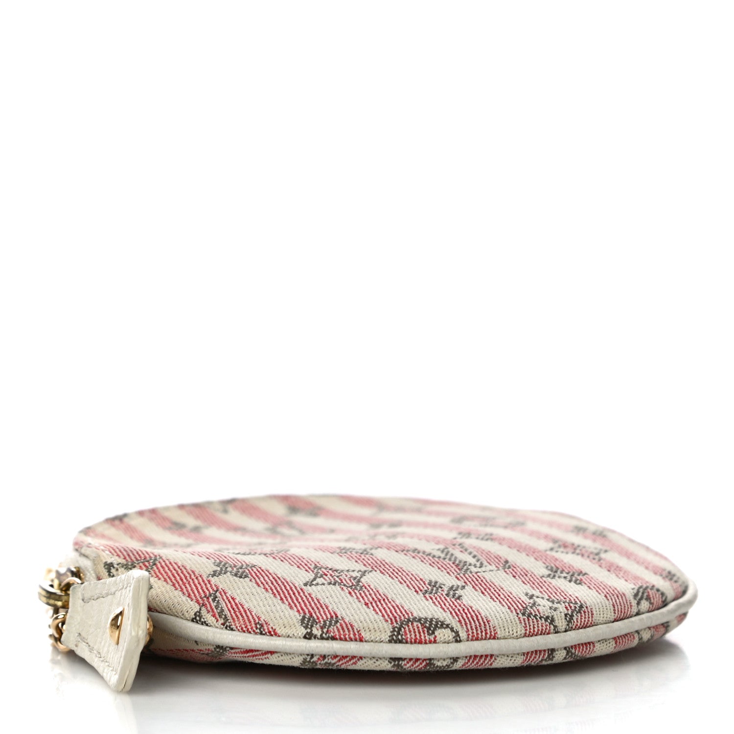 Louis Vuitton Mini Lin Croisette Round Coin Purse Rouge 4 of 9