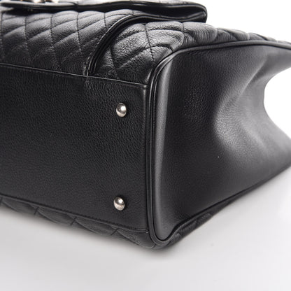 Chanel Metallic Grained Calfskin Quilted Large Casual Pocket Tote Black 11 of 12