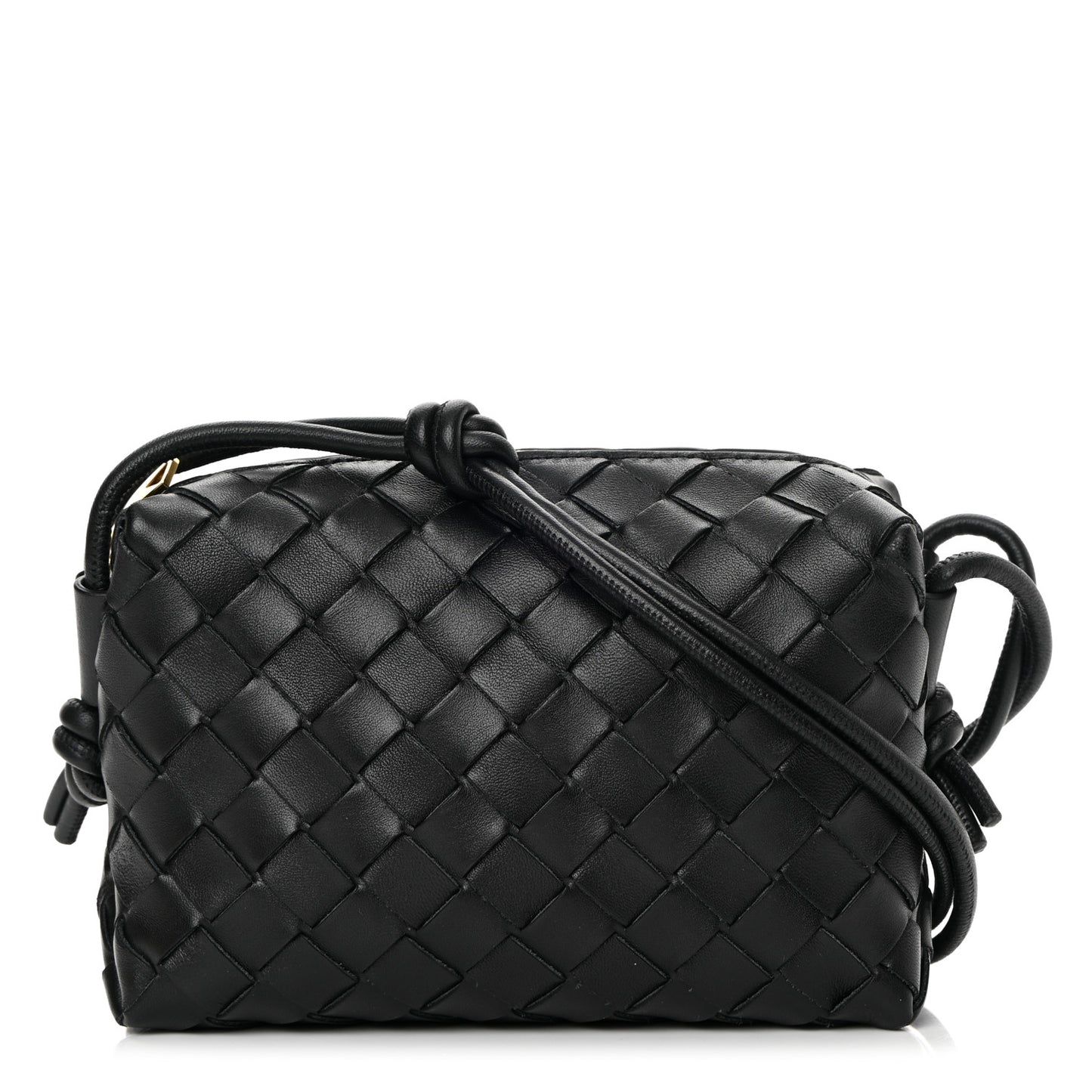 Nappa Intrecciato Mini Loop Camera Bag Black
