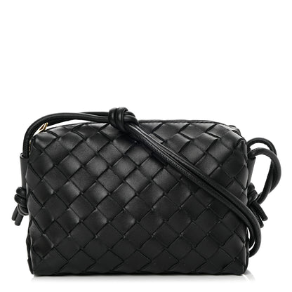 Bottega Veneta Nappa Intrecciato Mini Loop Camera Bag Black 1 of 9